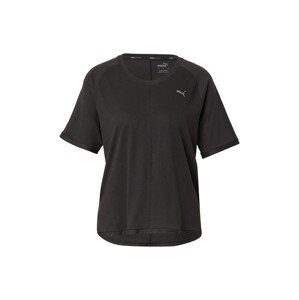 PUMA Funkční tričko 'TriBlend'  černá / stříbrně šedá