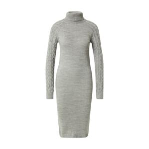 Trendyol Úpletové šaty  šedý melír