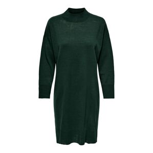 JDY Úpletové šaty  tmavě zelená