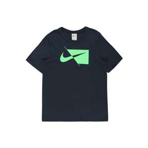 NIKE Funkční tričko  marine modrá / zelená