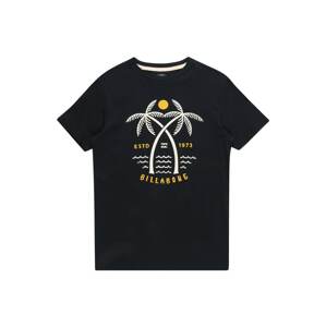 BILLABONG Funkční tričko 'DOUBLE HEAD'  noční modrá / žlutá / bílá