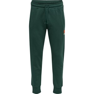 Hummel Sportovní kalhoty 'Graham'  tmavě zelená / oranžová / bílá