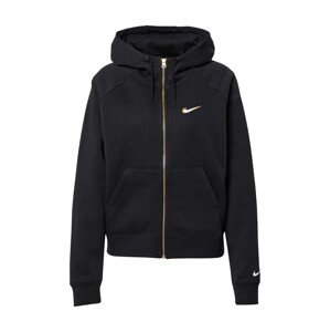 Nike Sportswear Mikina s kapucí  černá / stříbrná / zlatá