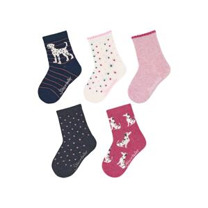 STERNTALER Ponožky  tmavě modrá / světle růžová / krémová / pitaya / tmavě šedá