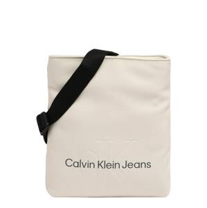 Calvin Klein Jeans Taška přes rameno  přírodní bílá / černá