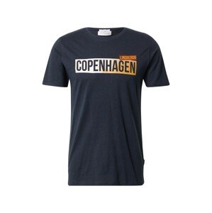 Lindbergh Tričko 'Copenhagen'  námořnická modř / bílá / oranžová