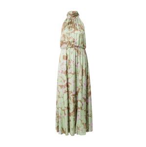 Esprit Collection Společenské šaty  hnědá / pastelově zelená / světle fialová