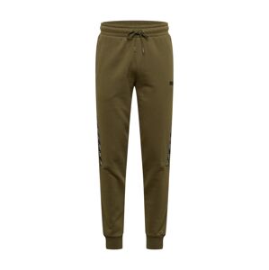 PUMA Sportovní kalhoty 'POWER'  tmavě zelená / černá / bílá