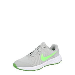 NIKE Sportovní boty 'Revolution 6'  šedá / svítivě zelená