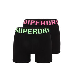 Superdry Boxerky  světle zelená / pink / černá