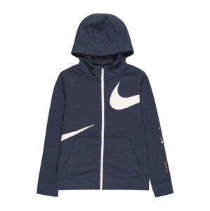 Nike Sportswear Mikina  bílá / námořnická modř / oranžová