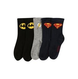 NAME IT Ponožky 'JUWAN SUPERHERO'  černá / šedý melír / žlutá / červená / noční modrá