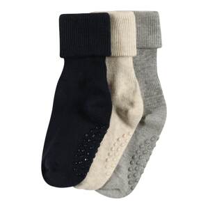 NAME IT Ponožky 'Neel' krémová / šedý melír / černá