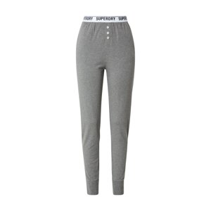Superdry Pyžamové kalhoty  šedý melír / bílá / černá