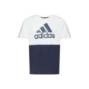 ADIDAS PERFORMANCE Funkční tričko  bílá / námořnická modř / šedý melír