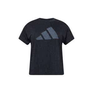 ADIDAS PERFORMANCE Funkční tričko  šedá / černý melír