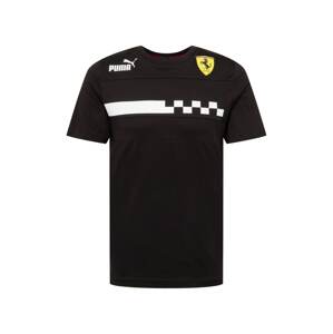 PUMA Funkční tričko 'Ferrari Race'  černá / žlutá / bílá