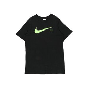 Nike Sportswear Tričko 'ZIGZAG'  černá / světle zelená