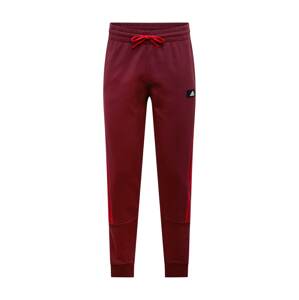 ADIDAS PERFORMANCE Sportovní kalhoty  tmavě červená / černá / bílá / svítivě červená