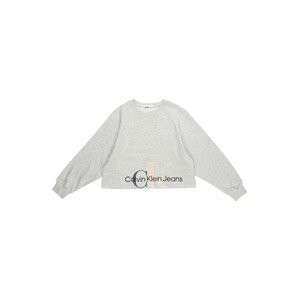 Calvin Klein Jeans Mikina  šedý melír / černá / pudrová