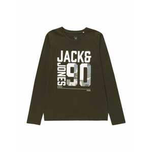Jack & Jones Junior Tričko  khaki / bílá