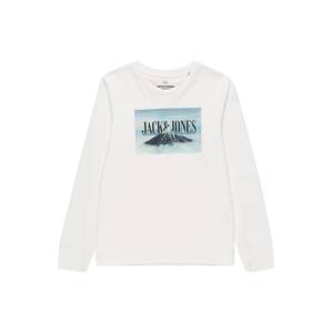 Jack & Jones Junior Tričko 'AZAN'  bílá / světlemodrá / černá