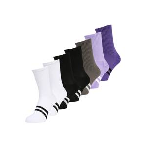 Urban Classics Ponožky  olivová / fialová / černá / bílá