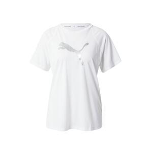 PUMA Funkční tričko 'Evostripe'  stříbrná / bílá