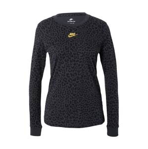 Nike Sportswear Tričko 'FUTURA'  černá / tmavě šedá / žlutá