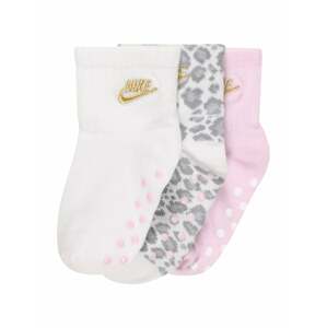 Nike Sportswear Ponožky  bílá / světle růžová / šedý melír / zlatě žlutá