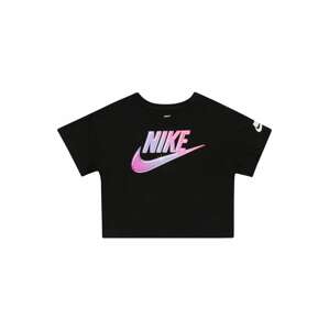 Nike Sportswear Tričko 'FUTURA SHINE'  černá / světle růžová / světle fialová / offwhite