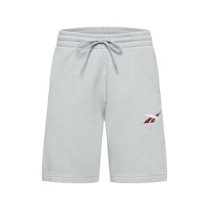 Reebok Sport Sportovní kalhoty  světle šedá / tmavě červená / bílá