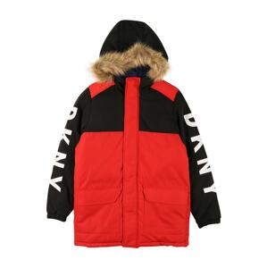 DKNY Zimní bunda  svítivě červená / černá / bílá