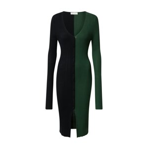 LeGer by Lena Gercke Úpletové šaty 'Kaili'  černá / trávově zelená