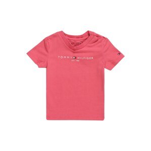 TOMMY HILFIGER Tričko  pink / bílá / marine modrá / červená