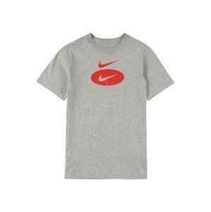 Nike Sportswear Tričko  červená / šedý melír