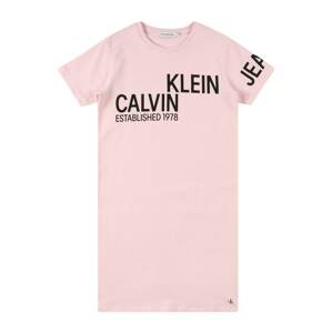 Calvin Klein Jeans Šaty 'HERO'  růžová / černá