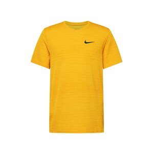 NIKE Funkční tričko 'Superset'  zlatě žlutá / šedá