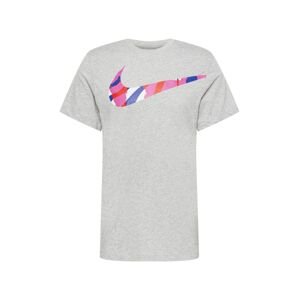 NIKE Funkční tričko  šedý melír / fialová / pink / červená / bílá