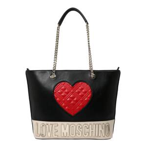 Love Moschino Nákupní taška  černá / červená / krémová / zlatá