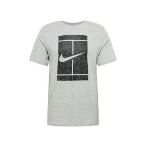 NIKE Funkční tričko 'COURT'  šedý melír / černá
