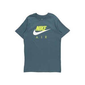 Nike Sportswear Tričko  bílá / limone / petrolejová