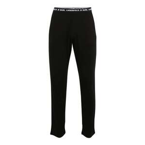 Karl Lagerfeld Pyžamové kalhoty černá / bílá