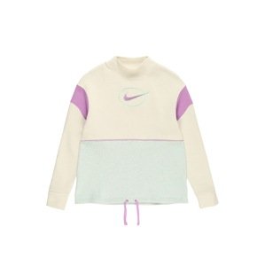 Nike Sportswear Mikina  béžová / pastelově zelená / orchidej