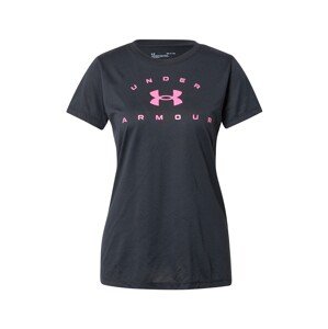 UNDER ARMOUR Funkční tričko  světle růžová / černá / bílá