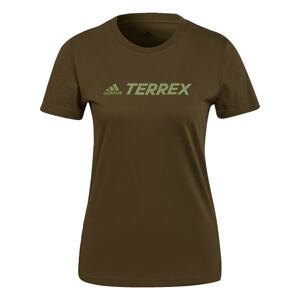 adidas Terrex Funkční tričko 'TERREX Classic Logo'  pastelově zelená / khaki