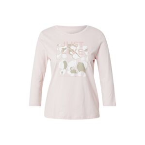 TOM TAILOR Tričko  khaki / růžová / světle růžová / bílá