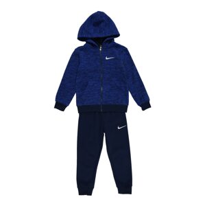 Nike Sportswear Joggingová souprava 'SPACE DYED FZ + JOGGER SET'  námořnická modř / kobaltová modř / bílá