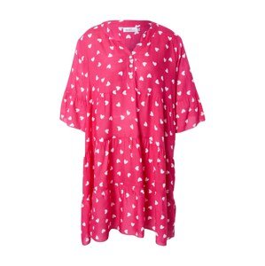 Zwillingsherz Košilové šaty 'Mika' pink / bílá
