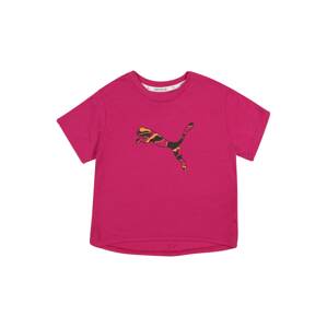 PUMA Funkční tričko  tmavě růžová / černá / broskvová